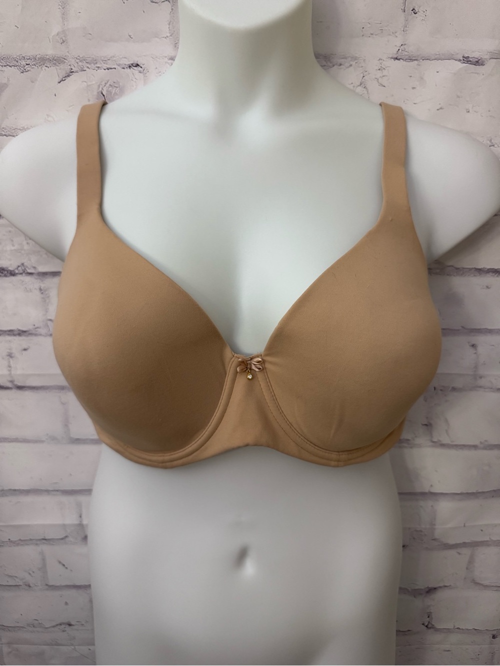 Soma Bra Size 42D Embraceable Full Coverage Underwire Lined Soft Tan New Flawed